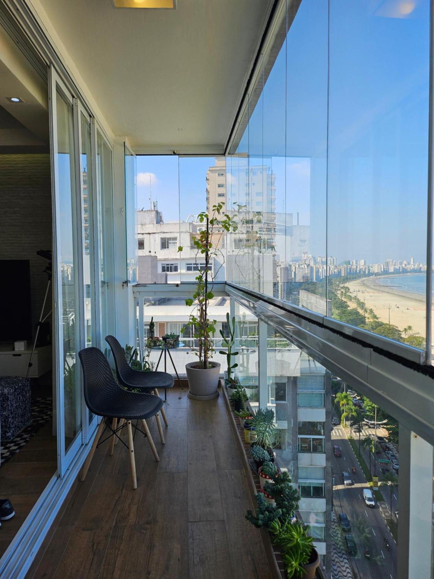 Apartamentos Na Praia Do Gonzaga Frente Mar Com Estacionamento Santos  Phòng bức ảnh